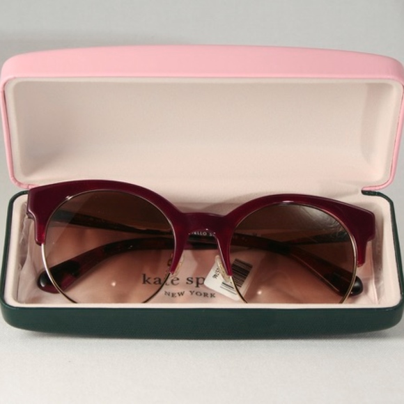 Kate Spade Plum with Wire Bottom Round Sunglasses